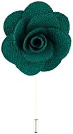 Product Proper Green Polyester Flower Handmade Lapel Pin Boutonniere For Wedding Suit