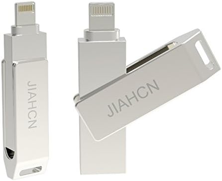 JIAHCN Apple iPhone USB Flash Drive 128GB 2 in 1 Memory Stick Storage Device Hard Disk for Apple iPhone and iPad Connector Computer Mac Laptop PC