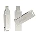 Produktbild JIAHCN Apple iPhone Flash Speicher 128GB 2 in 1 USB Flash Drive Laufwerk Memory Stick Festplatte für Anschluss Apple iPhone Computer Mac Laptop PC