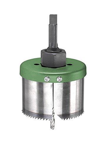 kwb Lochsäge 499300 (Wolframstahl, Sägekranz mit Aufnahme und HSS Stahl Bohrer, für Steckdosen, Holz und Hartholz) - 2