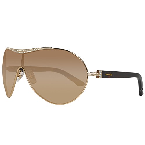 SWAROVSKI Women’s SK0080-032F Sunglasses, Gold (Gold/Gradient Brown), 0