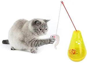 Jainsons Pet Products Interactive Cat Chasing Toys for Indoor Cats, Kitten Chaser Toys with Catnip Mouse, Tumbler Balanced Exercise Toy for Cats Kitten Chasing Hunting Playing