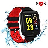 KXCD Fitness Tracker, rastreador de Actividad de natación con podómetro, Monitor de sueño, cronómetro, frecuencia cardíaca, Reloj Inteligente para Android e iOS