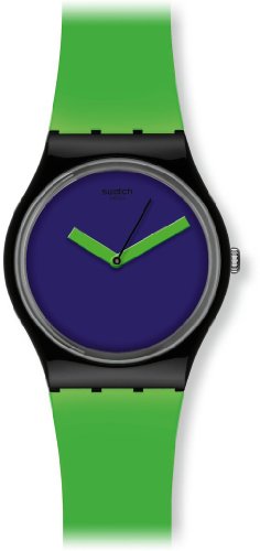 Swatch Unisex-Armbanduhr Gent Bicoloured Analog Plastik Greenn Violet GB267 Swatch Unisex-Armbanduhr Gent Bicoloured Analog Plastik Greenn Violet GB267