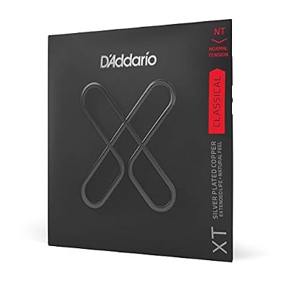 D'Addario Cordes XT pour Guitare Classique XTC45, Cuivre Plaqué Argent, Tension Normal