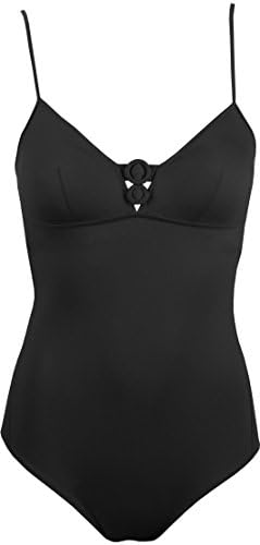 Red Point Beachwear Woman, One Piece, Padded With Crossed Back, Dilos, UK Size: 16, Cup B, Black