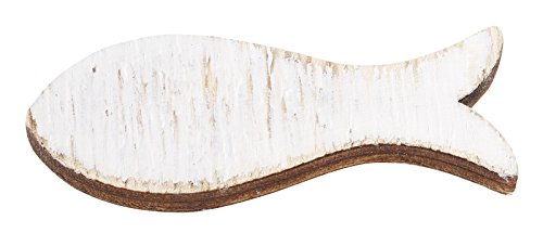 Holz-Fische, 6 cm, Btl.a 5 St. weiss