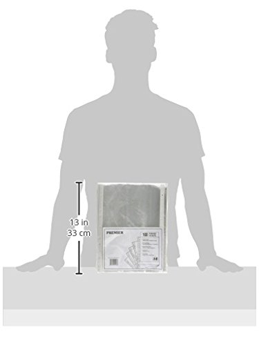 Whitebox - Funda de pl  stico con agujeros para archivador de anillas  A4  100 unidades   transparente