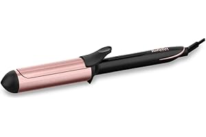 ‎BABYLISS BaByliss Lokówka do włosów 38mm C453E Ceramiczny uchwyt z kwarcem, z pincetą, 6 Temperatury 160°C do 210°C Trwałe loki, Zimna końcówka uchwytu, Rękawica w zestawie, Obrotowy kabel