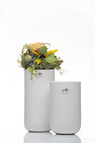 Porzellanvase ROUNDED Vase Porzellan Blumenvase Tischvase weiß - 2