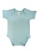 BabywearUK Body Vest Env Neck Short Sleeved - Sky blue - 3-6 months - British Made