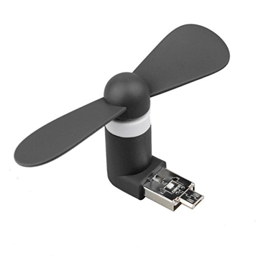 Oenbopo Kleiner Ventilator mit USB-Anschluss, tragbar, sehr geräuscharm, für Android Handy/ Notebook/ Laptop - 3