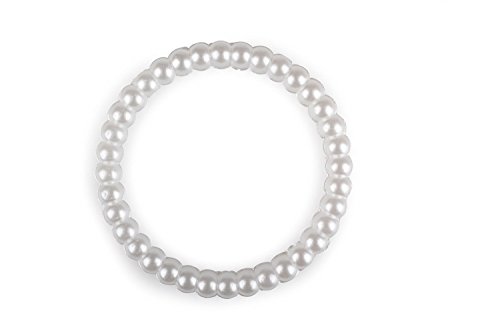 25 Pearlgloss Serviettenringe, Kunststoff , weiß ca. D:4cm