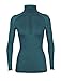 Produktbild Icebreaker Merino Women's Zeal Long Sleeve Half Zip Exercise & Fitness Tops, Medium, Kingfisher/Arctic Teal
