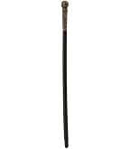 Bastón Negro Para Disfraz | ATOSA | Bola Plateada | 80 Cm | Perfecto Para Catrín Y Halloween