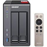 QNAP TS-251+-2G Intel-Quad-Core-NAS-System, HDMI-Support, Transkodierungs- und Virtualisierungsunterstützung, schwarz