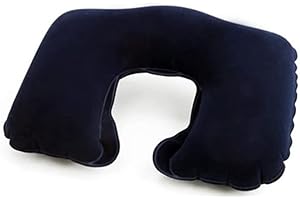 Hyfive - nadmuchiwana poduszka podróżna, poduszka na głowę - niebieska