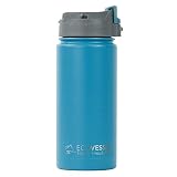  EcoVessel Perk Push Bottom Flip Lid 16z Teal Lagoon