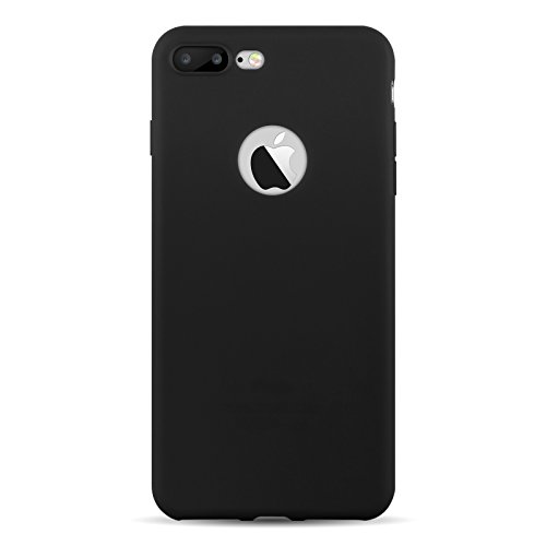 Funda iPhone 8 Plus  iPhone 7 Plus Case  JAMMYLIZARD Carcasa TPU Ultra Fina   Jelly Case   De Goma Silicona Back Cover  Negro