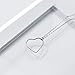 Produktbild ZUXIANWANG Sterling Silber 925 Hohle Herz Anhänger Halskette Für Frauen Schmuck Halskette Collier