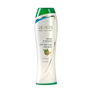 Jovees Herbal Henna & Ginseng Shampoo For All Hair Types, 250 ml | Anti Hair Loss Shampoo | Paraben & Alcohol Free