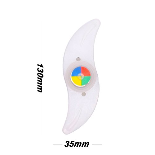 Riao-Tech 4 Stück Speichenlicht RGB Speichenrefelktoren Lichter für Fahrrad, Farbe Wechseln, 3 Leuchtmodi, inkl. Batterien - 2