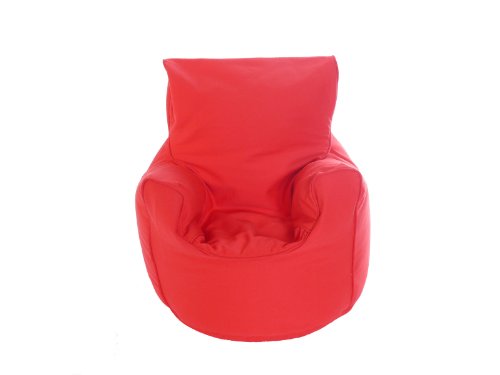 Kiddies Bean Bag Seat Arm Chair With Beans Red