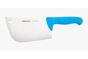 Arcos Couteau de Boucher à Découper – Lame en Acier Nitrum, Manche en Polypropylène – Robuste et Hygiénique avec Système d'Identification de Couleur – Argent, Série 2900, Couleur Bleue