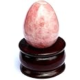 Jet International Rose Quartz Egg Gemstone, Egg Shape Gemstone, Rose Quartz is The Stone of Universal Love, Massage Your Skin, Home And Office Decor, Paper Wight - (Size 45-50 mm)