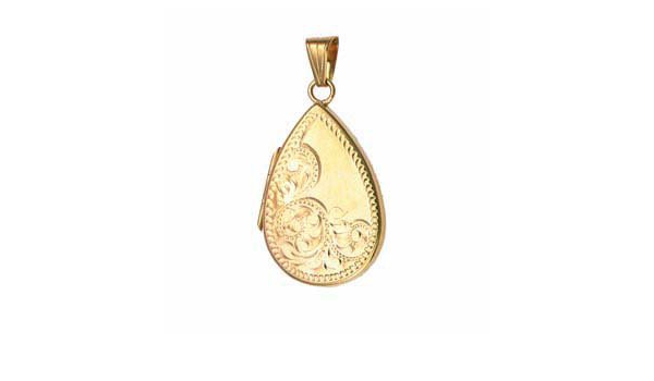 9ct Gold 28x19mm teardrop half hand 