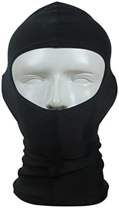 Click Down Swim Cap Facekini Face Bikini Sun Protection Swim Mask--Black