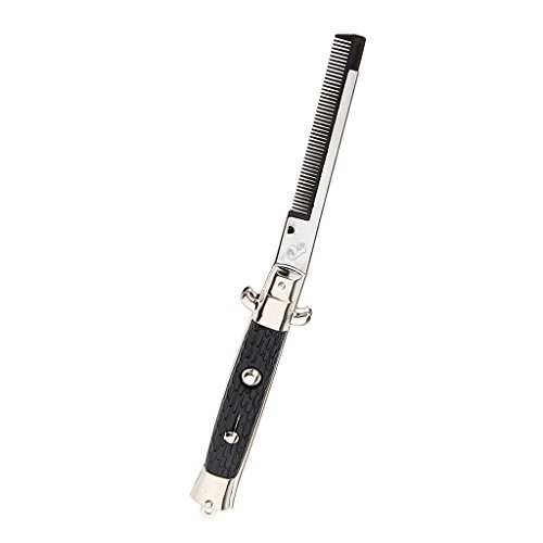 Preisvergleich Produktbild MagiDeal Faltbarer Taschenkamm Klappkamm Springmesser Kamm für Damen Herren Geschenk