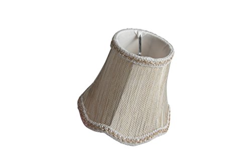 Splink 2pcs Lampenschirm Clip-On E12/E14 Stain Stoff Stehlampe Wandlampe Tischlampenschirm Vintage Stil 75*130*120mm - 2