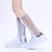 Produktbild YJQ Waterproof Rain Reusable Shoes Covers High Anti Slip Zipper Rubber Rain Boots Overshoes Protector Shoe Accessories Case-in Shoes,White,L
