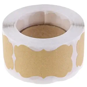 Imicreate AO Blank Sticker Label 150PCS/roll Kraft Paper Gift Tags Sealing Jar Bottle Label Waterproof Envelope Scrapbooking Accessories Wedding Decor