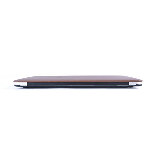 Macbook Air 13 Hülle Case Tastaturschutzfolie Displayschutzfolie 3 in 1 Kit, TECOOL [Ultra Dünn Serien] Leder Hartschale Schutzhülle Case für MacBook Air 13.3 Zoll Modell: A1466 und A1369 – Braun - 7