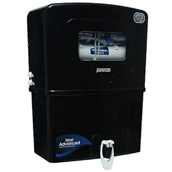 Purenzo Copper+ RO + UV + UF + COPPER + TDS CONTROLLER Water Purifier with Multi Stage Water Purification & 10 Litres Storage Capacity for Home & Office (Black)
