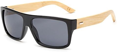 Bamboo Wood Sunglasses - HBF Vintage Womens/Mens Sunglasses Accessory for Summer Holiday