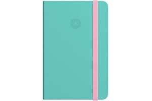Antartik CUADERNO CON GOMILLA NOTES TAPA DURA A4 HOJAS PUNTOS ROSA Y TURQUESA 100 HOJAS 80 GR FSC