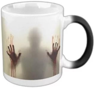 custom morphing mugs the walking dead Coffee Tea Milk Hot Cold Heat Sensitive Color changing Black and White 11 Oz coffee Mug