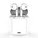 Produktbild WSCSR Bluetooth Ohrhörer Drahtlose Kopfhörer Stereo in-Ear Ohrhörer Kopfhörer Freisprecheinrichtung Noise Cancelling für Apple AirPods iPhone X 8 8 Plus 7 7 Plus 6 S Samsung Galaxy S7 S8 (White)