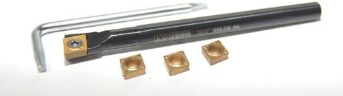 Glanze CCMT Indexable Lathe Boring Bar Set with 4 Inserts 6 MM Shank