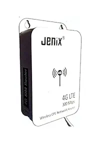jenix Waterproof Jio Router WiFi 4G Dongle Device, Support All sim Cards, Speed Upto 300Mbps, Support DVR, NVR, WiFi Camera (Airtel, Vodafone, Jio) WiFi Router for sim Card with LAN Port