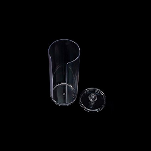 Acryl Runde Container Transparente Kosmetik Make-up und Kunst Entferner Baumwolle Pad Aufbewahrungsbox - 3