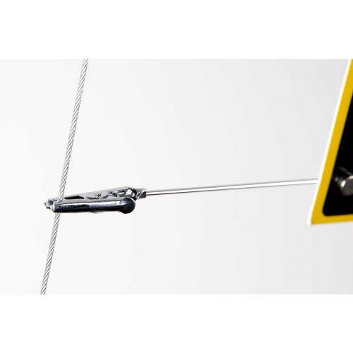 HAB & GUT (MC003) Bildergalerie Set, 2 Stahlseile mit sechs Metallstangen und 20 ultrastarken Neodymmagneten, Höhe: 100 cm, breit 53 cm - 2