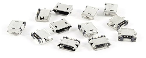 Sourcingmap Micro-USB Typ B Buchse 5-Pin SMD SMT Anschluss (12 Stück)