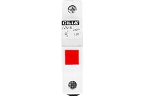 CILIA Indicateur lumineux LED pour rail DIN, 110-400 Vac, 1 module, voyant de signalisation rouge - parfait pour les installations industrielles et comarchandisales