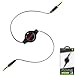 LG "Stylo 3 Plus" Cellet Black Retractable 3.5mm Pin to 3.5mm Input Stereo Audio Cable RS.2119.00