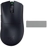 Razer DeathAdder V3 Pro - Lightweight Wireless Ergonomic Esports Mouse and Razer Goliathus Extended Chroma Quartz