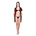 Kanika Satin Women Free Size Robe With Lingerie Set-Black RS.349.00